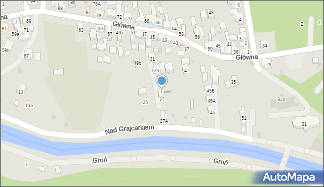 Szczawnica, Nad Grajcarkiem, 33, mapa Szczawnica