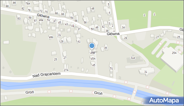 Szczawnica, Nad Grajcarkiem, 45B, mapa Szczawnica