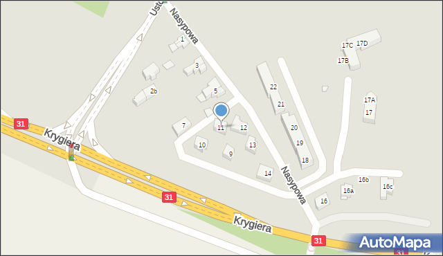 Szczecin, Nasypowa, 11, mapa Szczecina