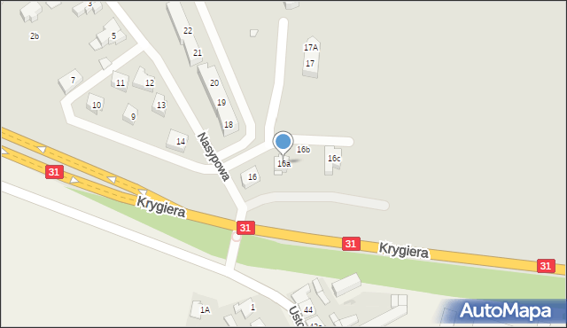 Szczecin, Nasypowa, 16a, mapa Szczecina