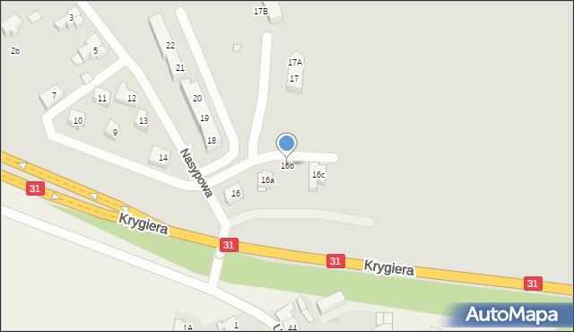 Szczecin, Nasypowa, 16b, mapa Szczecina