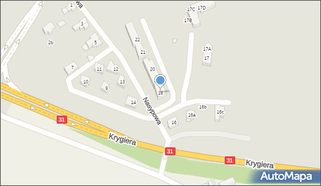 Szczecin, Nasypowa, 18, mapa Szczecina