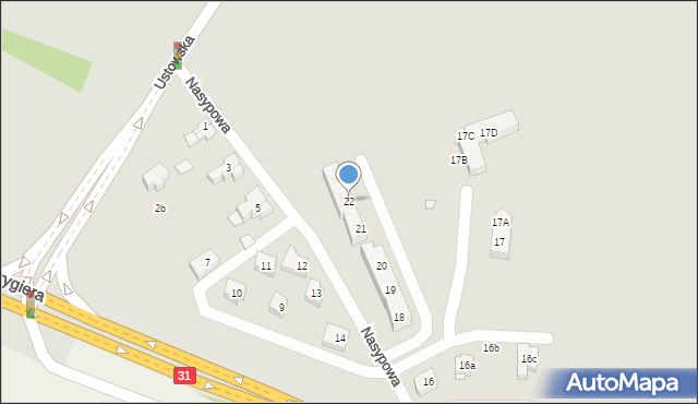 Szczecin, Nasypowa, 22, mapa Szczecina