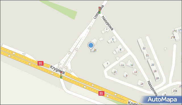 Szczecin, Nasypowa, 2c, mapa Szczecina