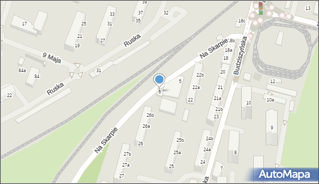 Szczecin, Na Skarpie, 6, mapa Szczecina