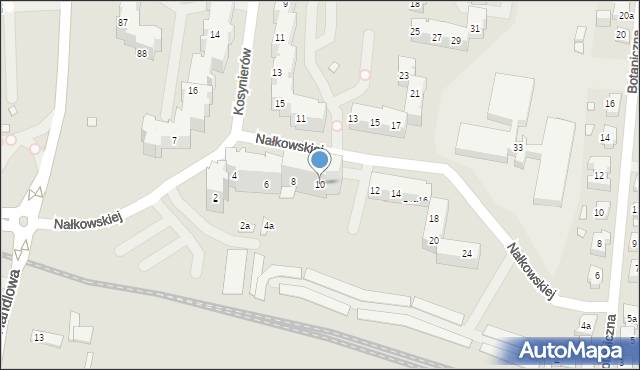 Szczecin, Nałkowskiej Zofii, 10, mapa Szczecina