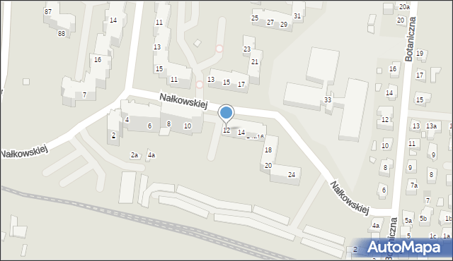 Szczecin, Nałkowskiej Zofii, 12, mapa Szczecina