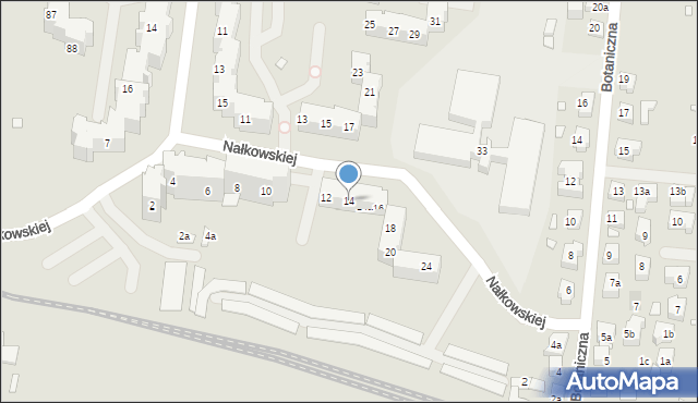 Szczecin, Nałkowskiej Zofii, 14, mapa Szczecina