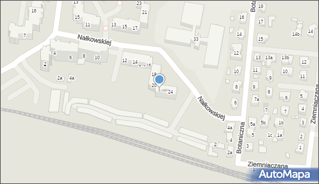 Szczecin, Nałkowskiej Zofii, 22, mapa Szczecina