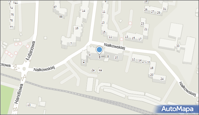 Szczecin, Nałkowskiej Zofii, 6, mapa Szczecina