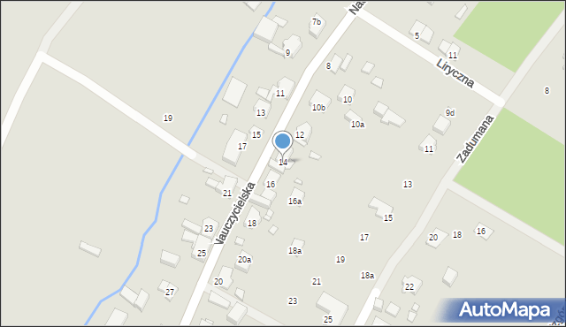 Szczecin, Nauczycielska, 14, mapa Szczecina