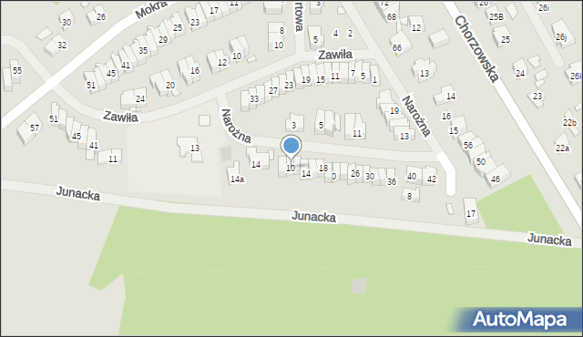 Szczecin, Narożna, 10, mapa Szczecina