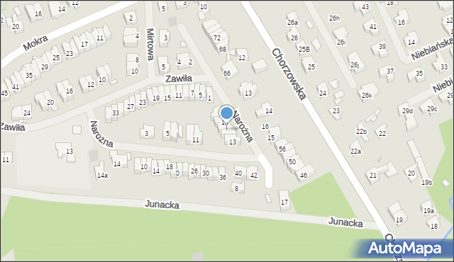 Szczecin, Narożna, 17, mapa Szczecina