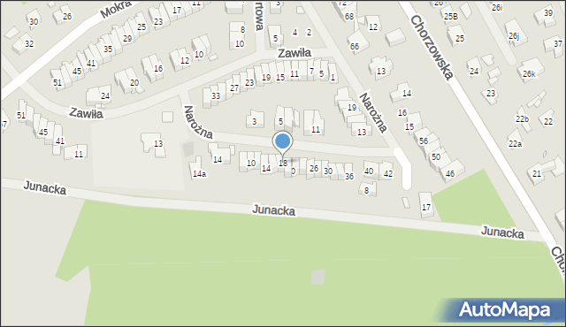 Szczecin, Narożna, 18, mapa Szczecina