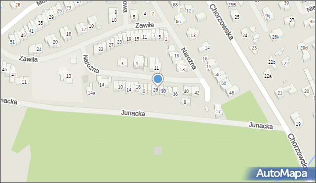 Szczecin, Narożna, 28, mapa Szczecina