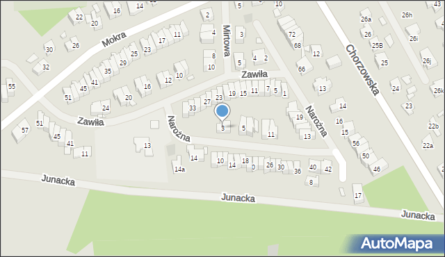 Szczecin, Narożna, 3, mapa Szczecina