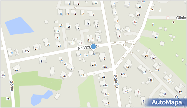 Szczecin, Na Wzgórzu, 2b, mapa Szczecina