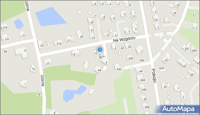 Szczecin, Na Wzgórzu, 4b, mapa Szczecina