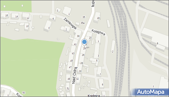 Szczecin, Nad Odrą, 24, mapa Szczecina