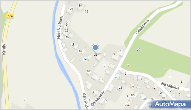 Szczyglice, Nad Rudawą, 12, mapa Szczyglice