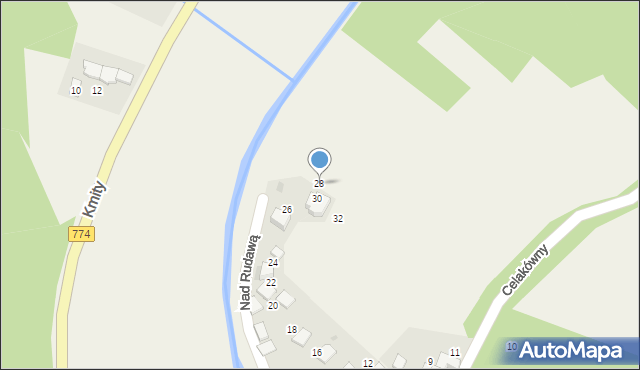 Szczyglice, Nad Rudawą, 28, mapa Szczyglice