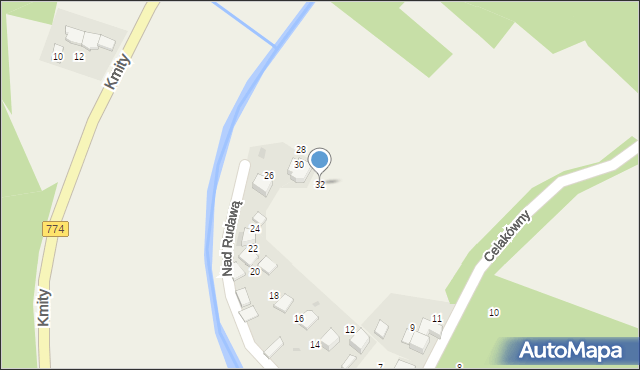 Szczyglice, Nad Rudawą, 32, mapa Szczyglice