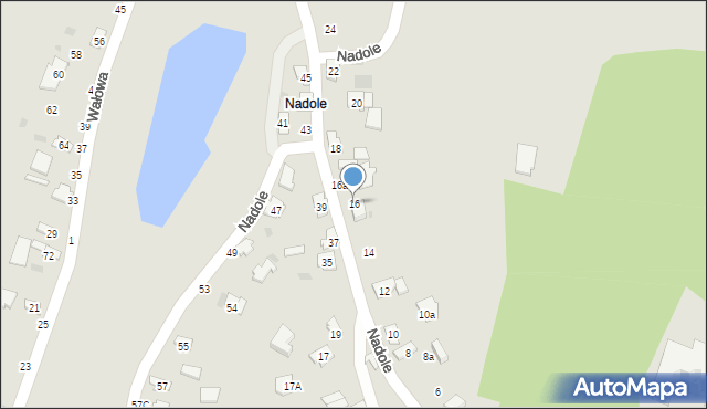 Tarnobrzeg, Nadole, 16, mapa Tarnobrzegu