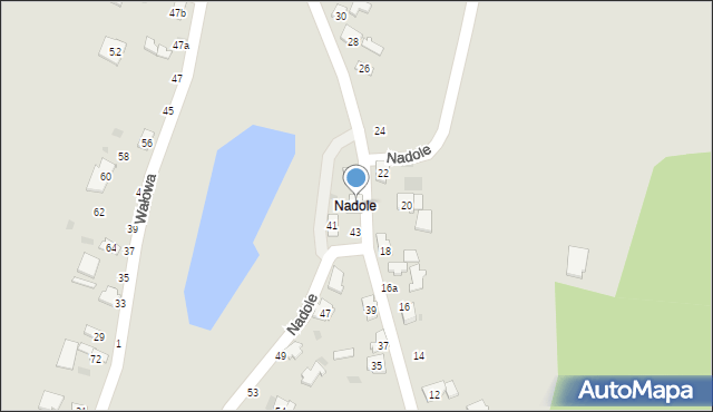 Tarnobrzeg, Nadole, 43a, mapa Tarnobrzegu