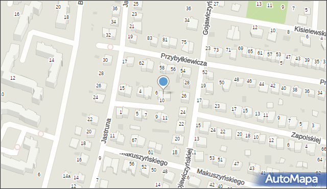 Tarnów, Nałkowskiej Zofii, 8, mapa Tarnów