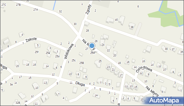 Tarnowiec, Na Młyny, 25A, mapa Tarnowiec