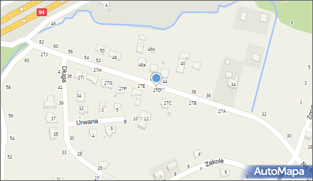 Tarnowiec, Na Młyny, 27D, mapa Tarnowiec