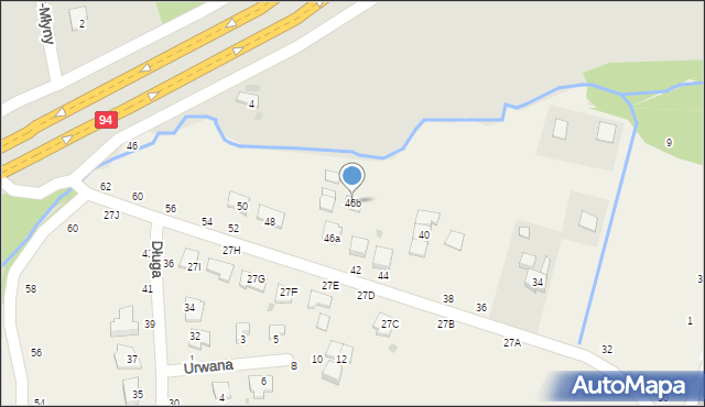 Tarnowiec, Na Młyny, 46b, mapa Tarnowiec