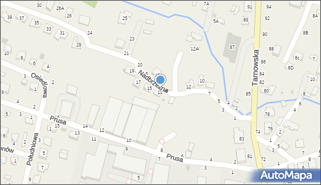 Tarnowiec, Nadbrzeżna, 11, mapa Tarnowiec