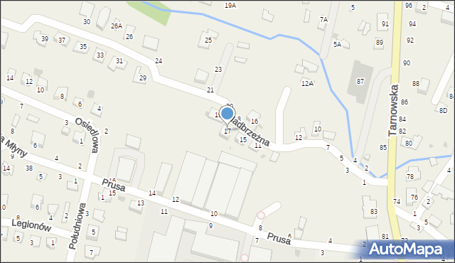 Tarnowiec, Nadbrzeżna, 17, mapa Tarnowiec