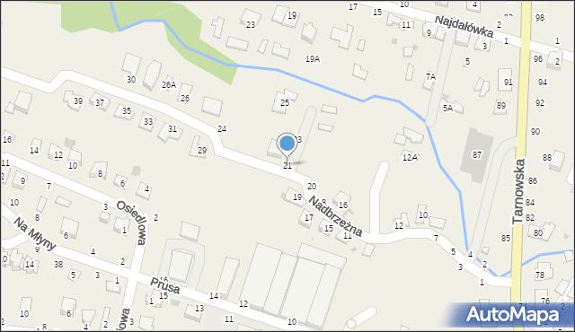 Tarnowiec, Nadbrzeżna, 21, mapa Tarnowiec