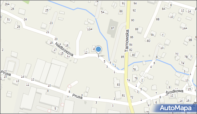 Tarnowiec, Nadbrzeżna, 7, mapa Tarnowiec