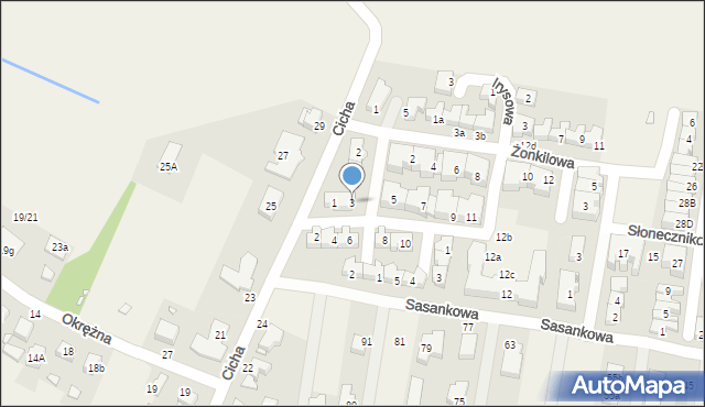 Tarnowo Podgórne, Nasturcjowa, 3, mapa Tarnowo Podgórne