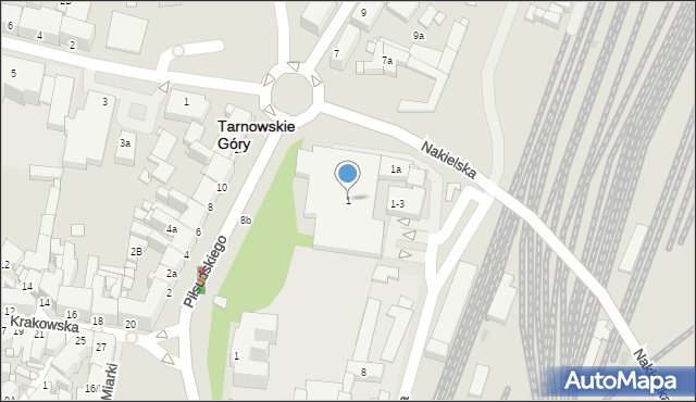 Tarnowskie Góry, Nakielska, 1, mapa Tarnowskie Góry