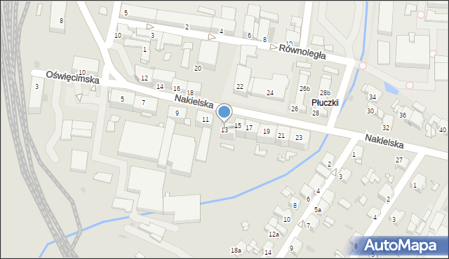 Tarnowskie Góry, Nakielska, 13, mapa Tarnowskie Góry