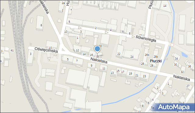 Tarnowskie Góry, Nakielska, 18, mapa Tarnowskie Góry