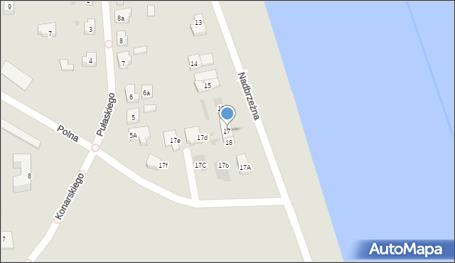 Tczew, Nadbrzeżna, 17, mapa Tczew