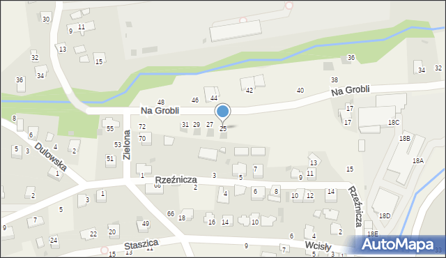 Tenczynek, Na Grobli, 25, mapa Tenczynek