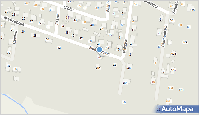 Tłuszcz, Nadrzeczna, 40, mapa Tłuszcz