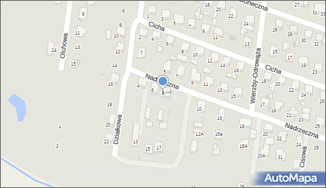 Tłuszcz, Nadrzeczna, 8, mapa Tłuszcz