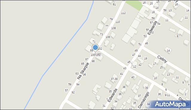 Tomaszów Mazowiecki, Na Skarpie, 100-102, mapa Tomaszów Mazowiecki