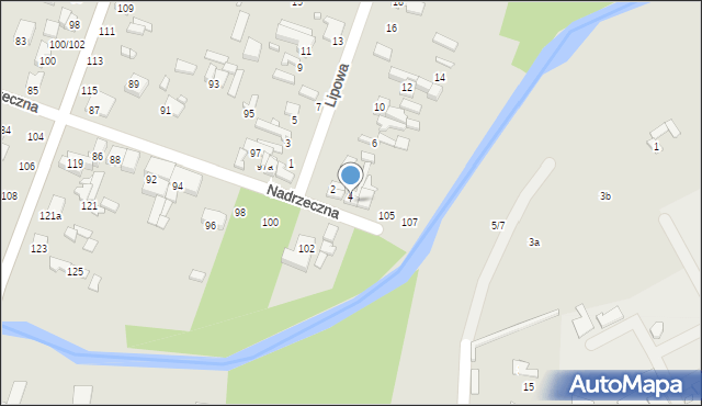 Tomaszów Mazowiecki, Nadrzeczna, 103, mapa Tomaszów Mazowiecki