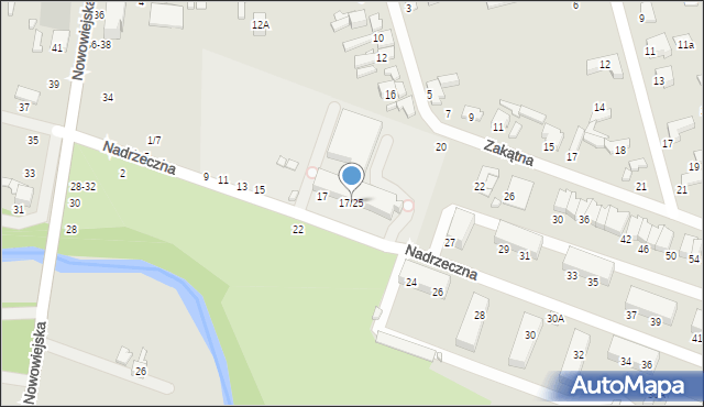 Tomaszów Mazowiecki, Nadrzeczna, 17/25, mapa Tomaszów Mazowiecki