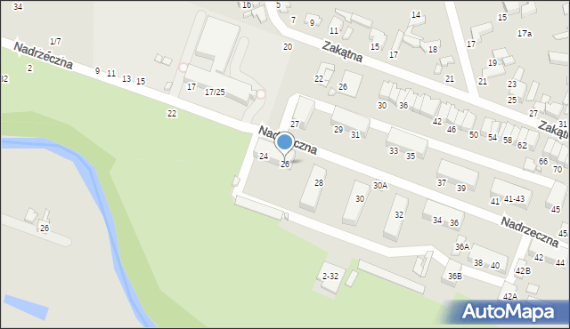 Tomaszów Mazowiecki, Nadrzeczna, 26, mapa Tomaszów Mazowiecki