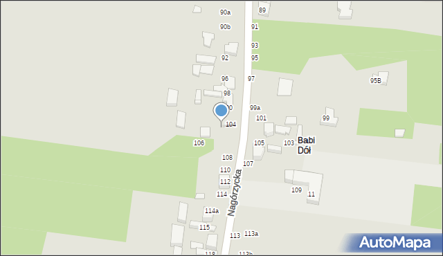 Tomaszów Mazowiecki, Nagórzycka, 104a, mapa Tomaszów Mazowiecki