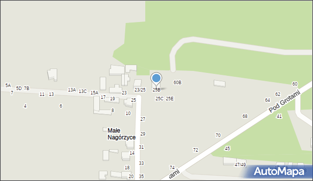 Tomaszów Mazowiecki, Nagórzycka, 25B, mapa Tomaszów Mazowiecki